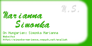 marianna simonka business card